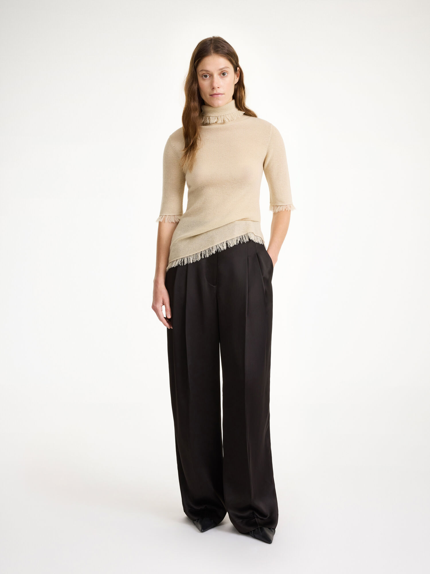 Portki By Malene Birger Cymbaria High-waisted Czarne | PL_BB15100