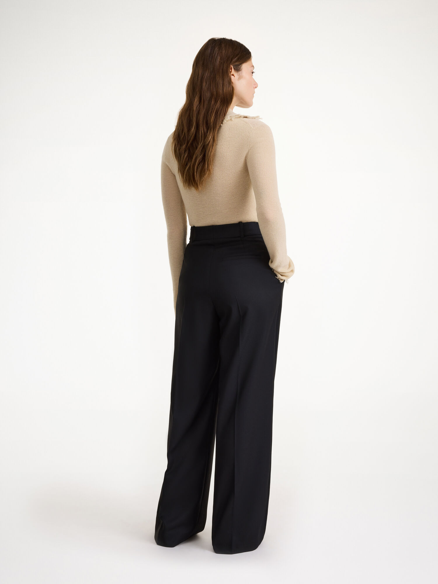 Portki By Malene Birger Cymbaria High-waist Czarne | PL_BB38222