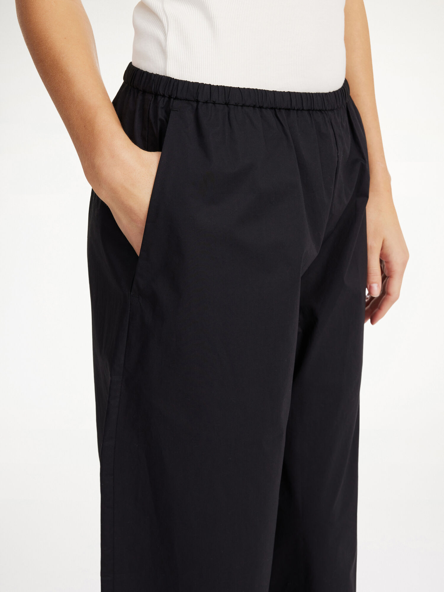 Portki By Malene Birger Luisa High-waisted Czarne | PL_BB28236