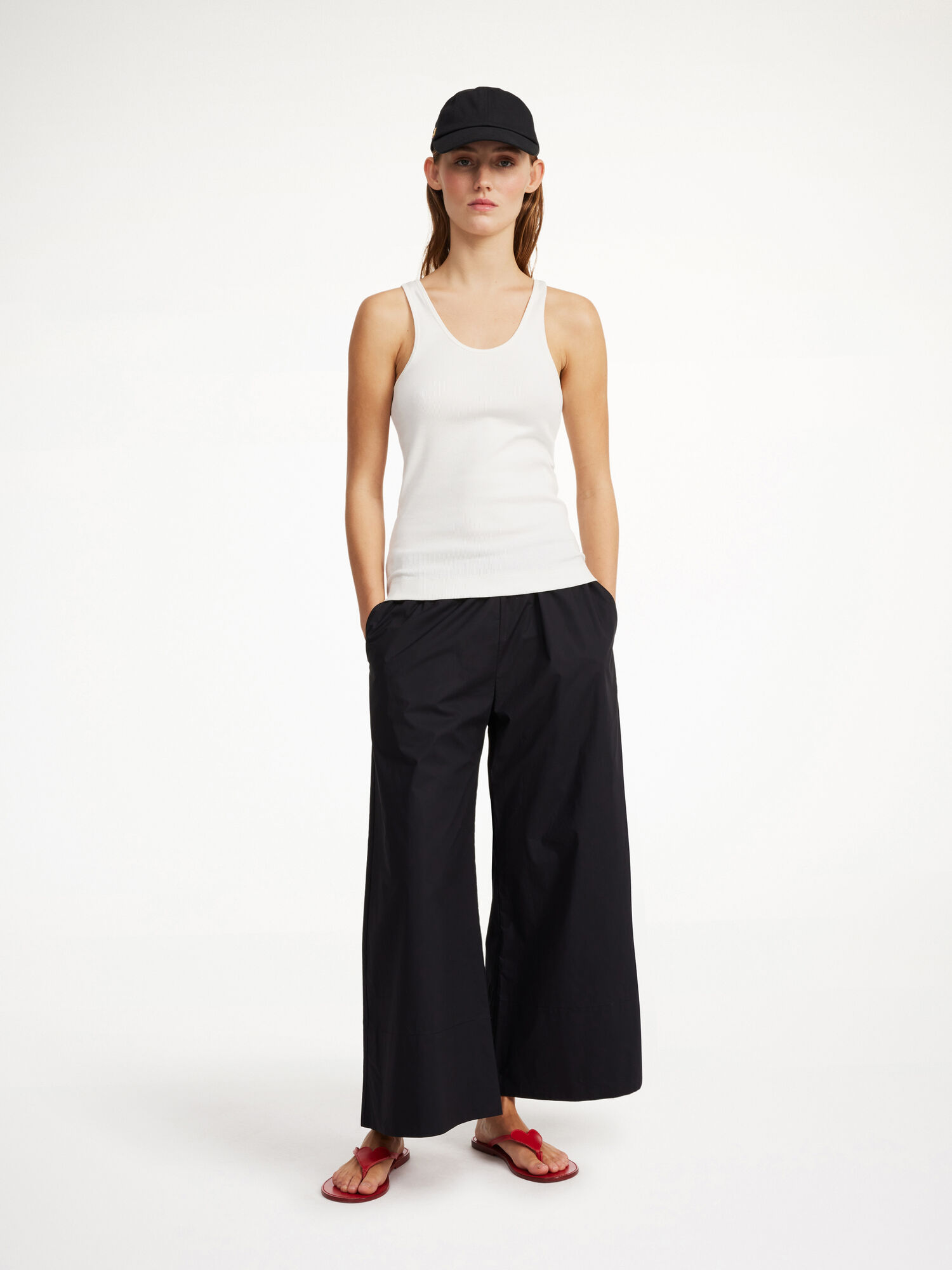 Portki By Malene Birger Luisa High-waisted Czarne | PL_BB28236