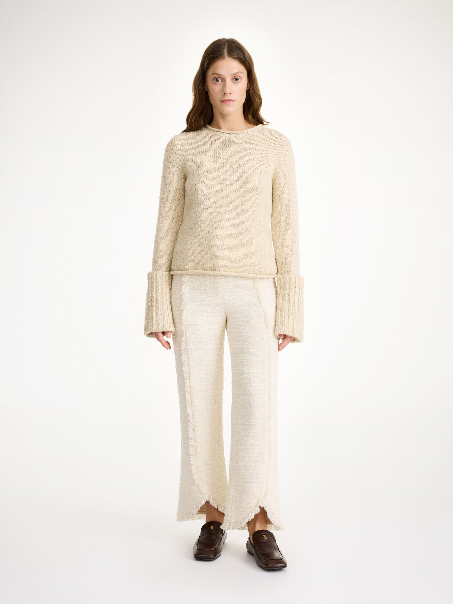 Portki By Malene Birger Nadihas High-waist Białe | PL_BB65048