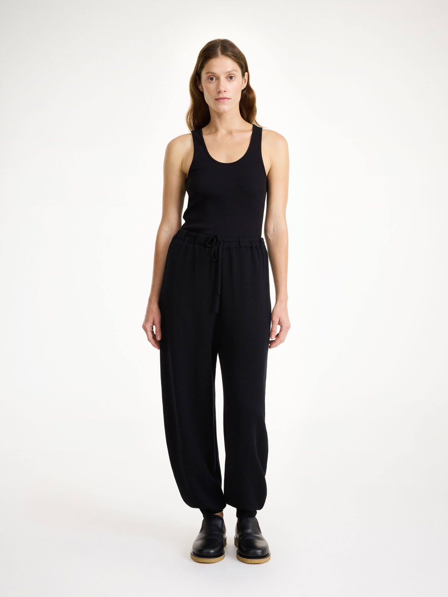 Portki By Malene Birger Tevana High-waisted Czarne | PL_BB46755