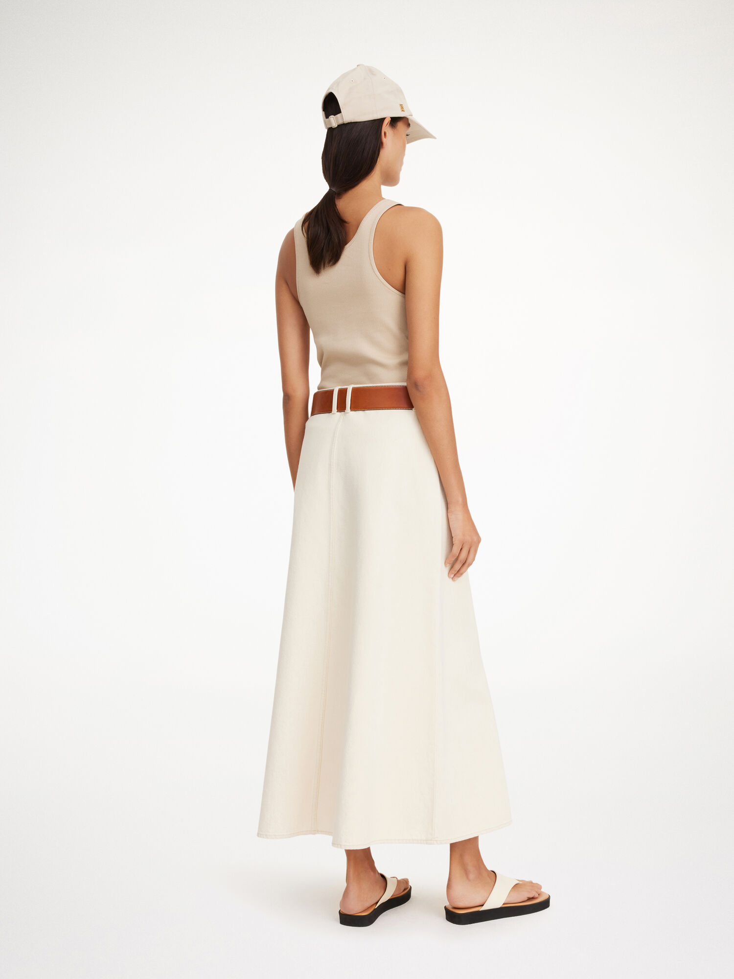 Spódnice By Malene Birger Carlas Denim Maxi Mojave Desert | PL_BB60340