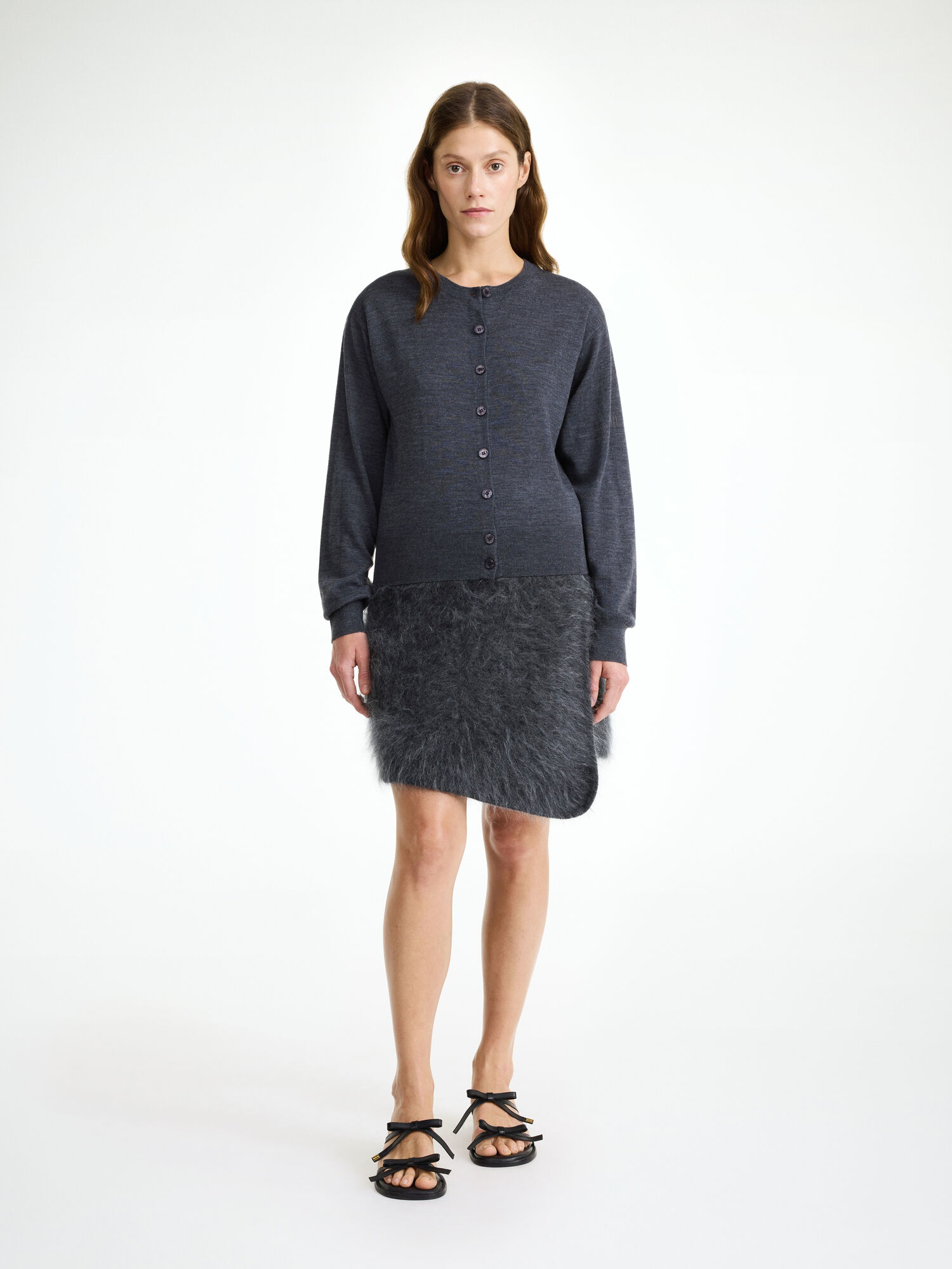 Spódnice By Malene Birger Krissah Mini Szare | PL_BB16120