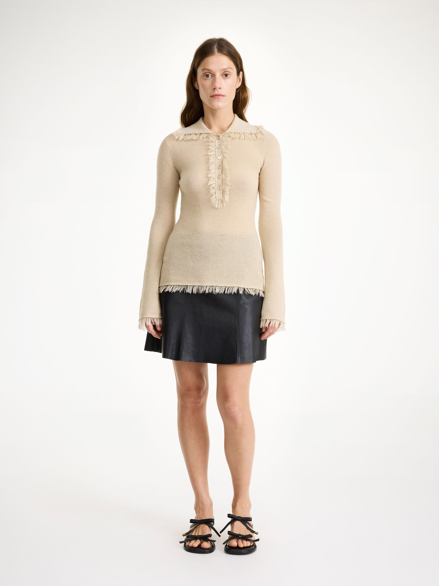 Spódnice By Malene Birger Naommi Leather Mini Czarne | PL_BB14525