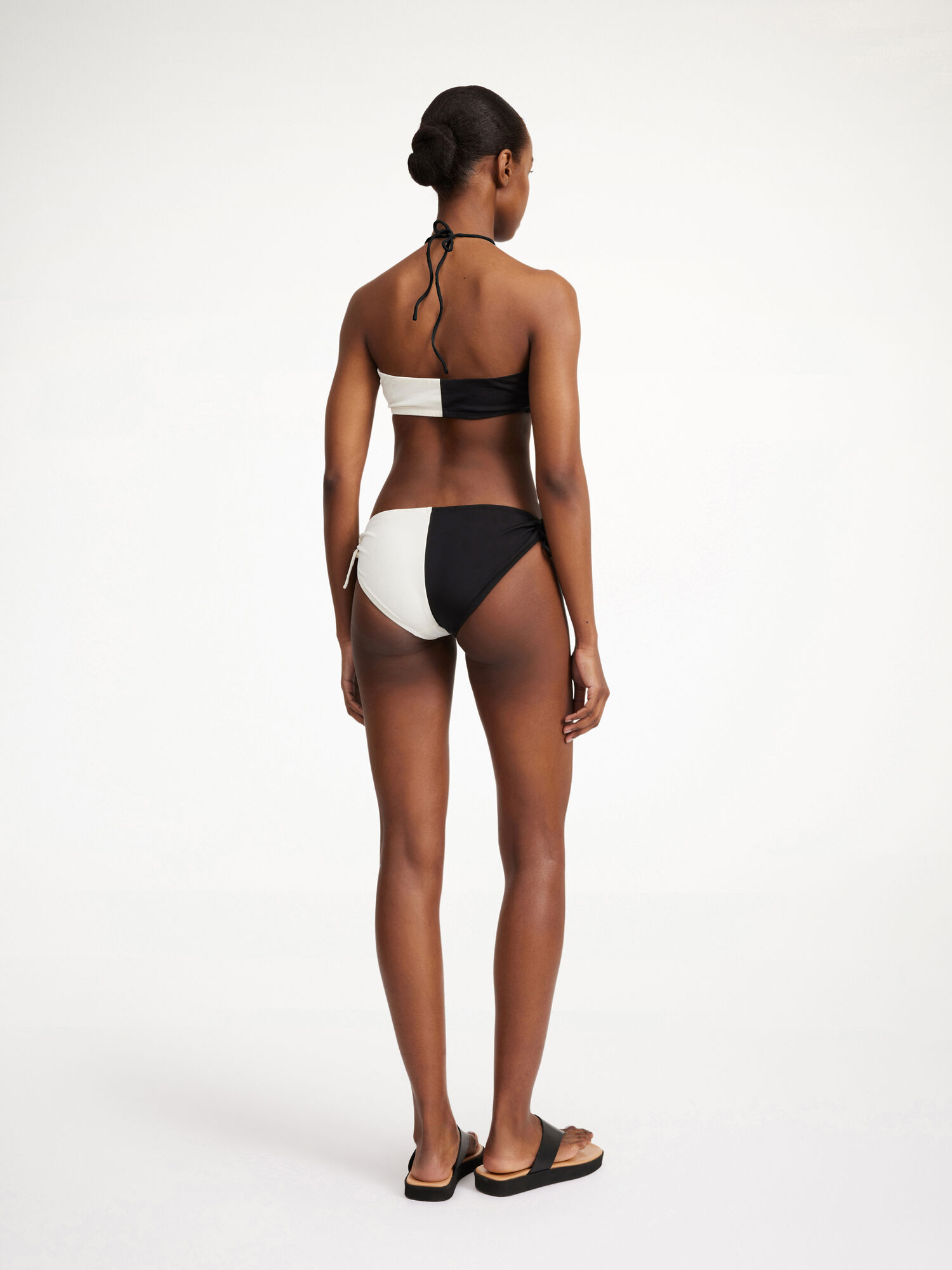 Stroje Pływackie By Malene Birger Seabay Low Bikini Bottoms Paski Czarne Białe | PL_BB96125