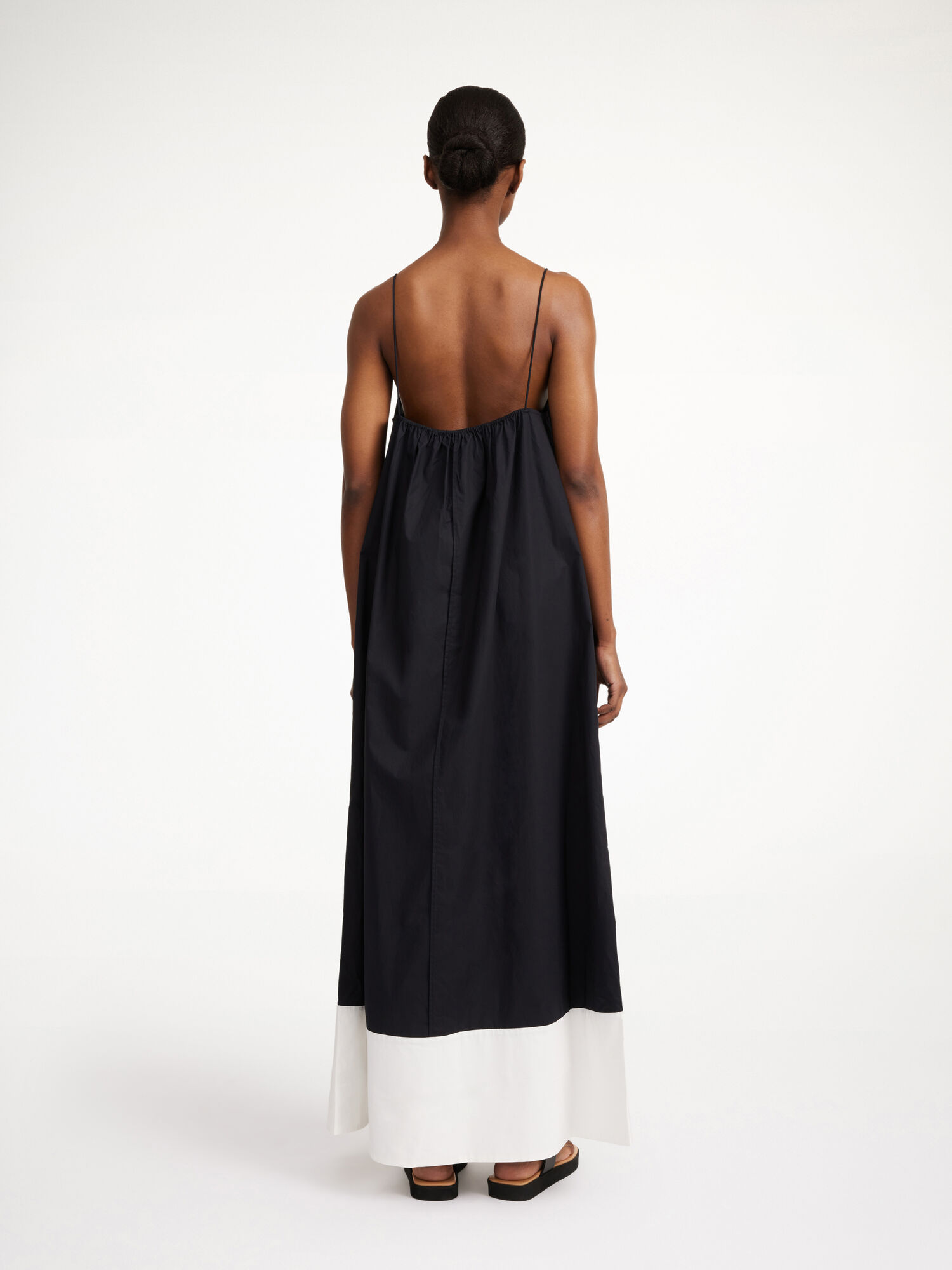 Sukienka By Malene Birger Lanney Organic Cotton Maxi Paski Czarne Białe | PL_BB74429