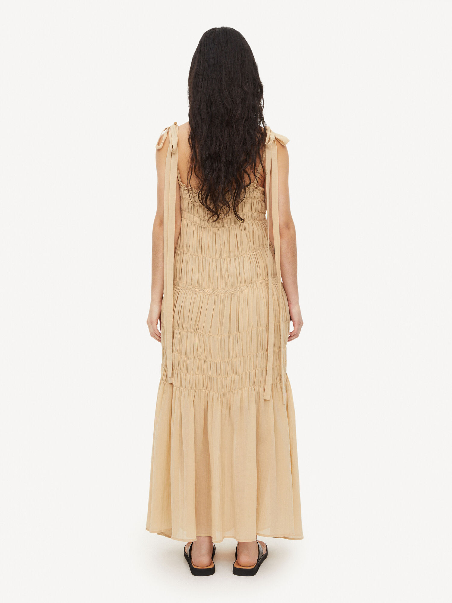 Sukienka By Malene Birger Vyra Organic Cotton Maxi Wet Sand | PL_BB55084