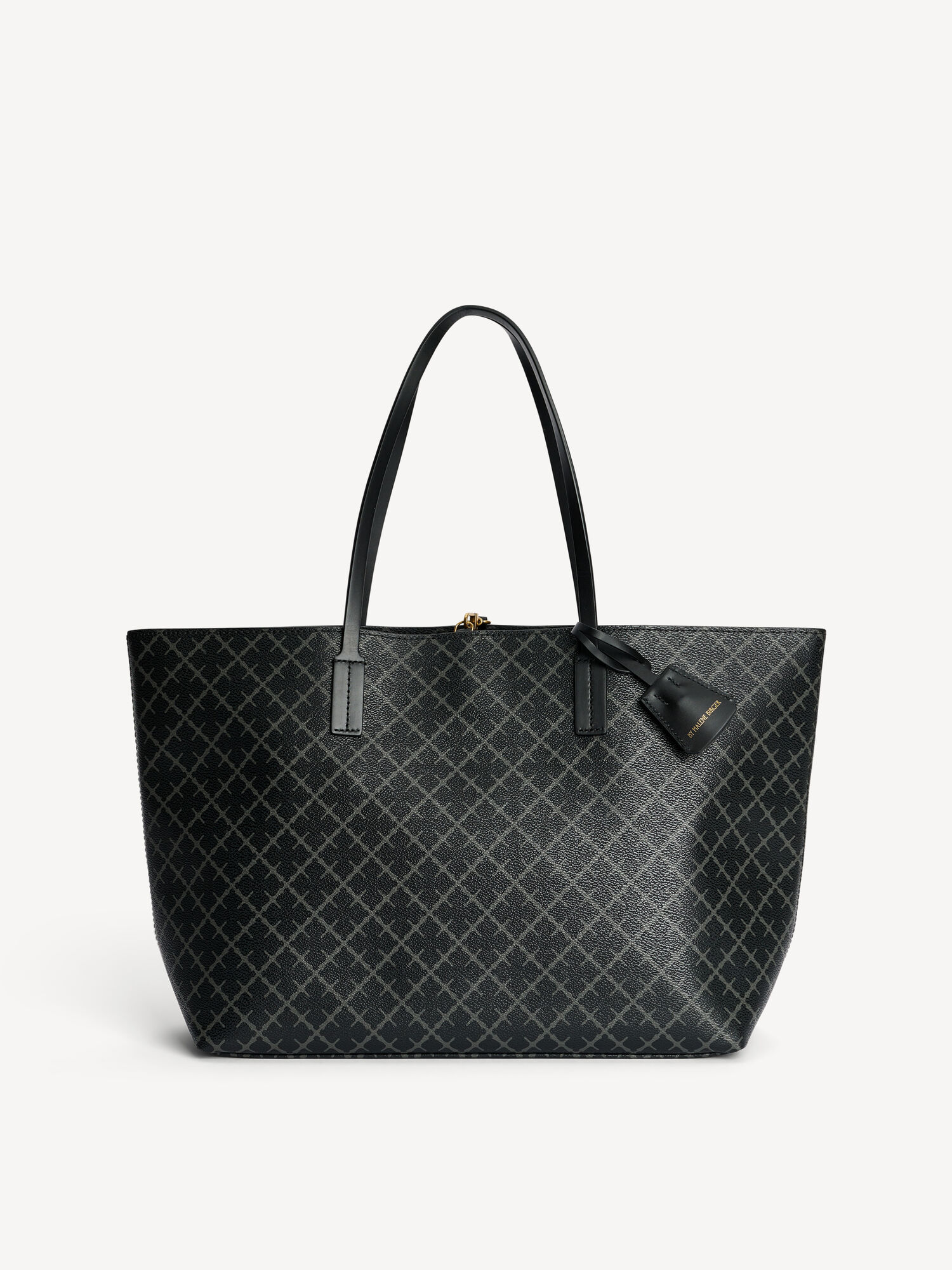 Torby By Malene Birger Abigail Printed Tote Charcoal | PL_BB75626