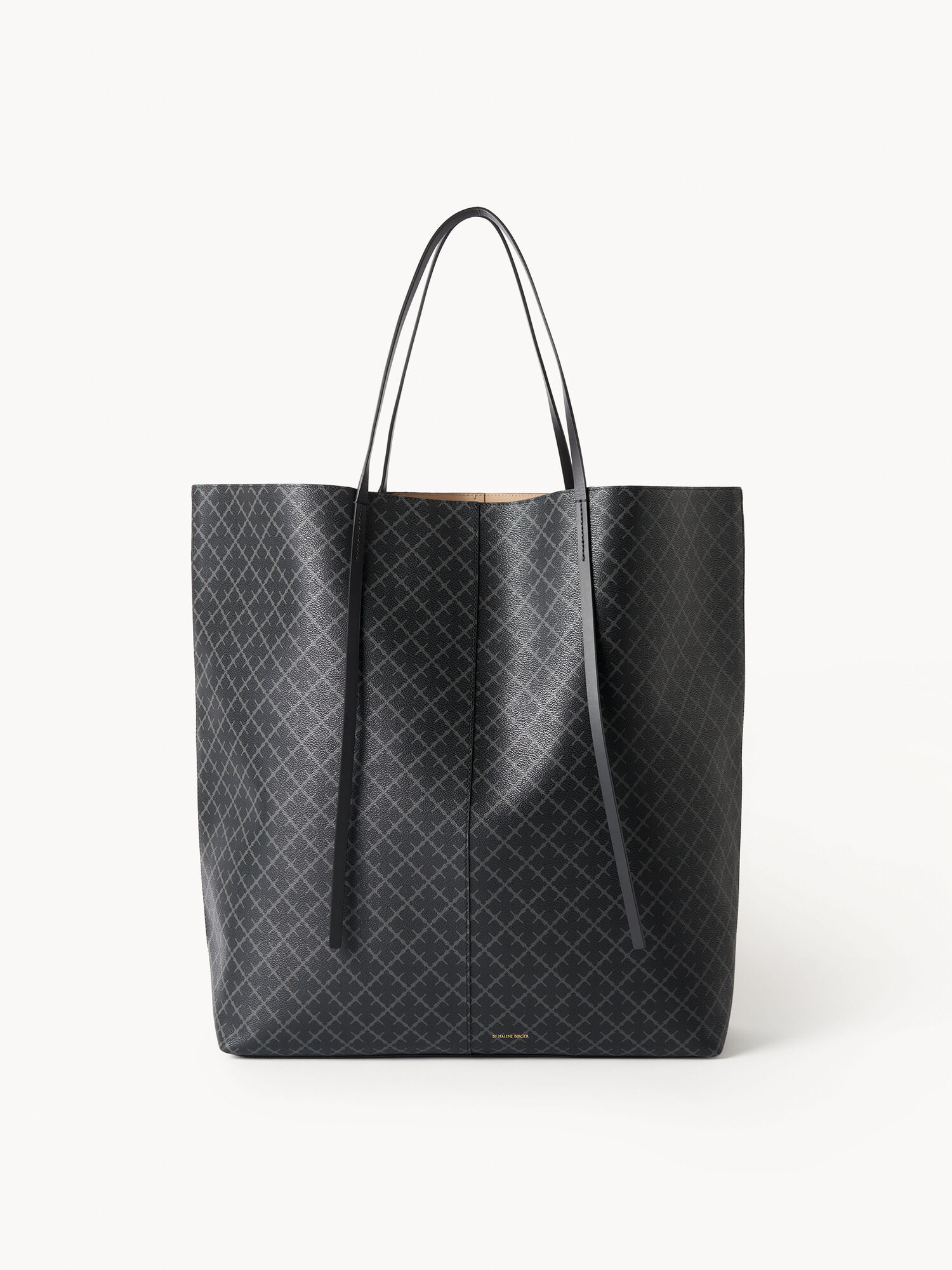 Torby By Malene Birger Abrille Printed Tote Charcoal | PL_BB44611